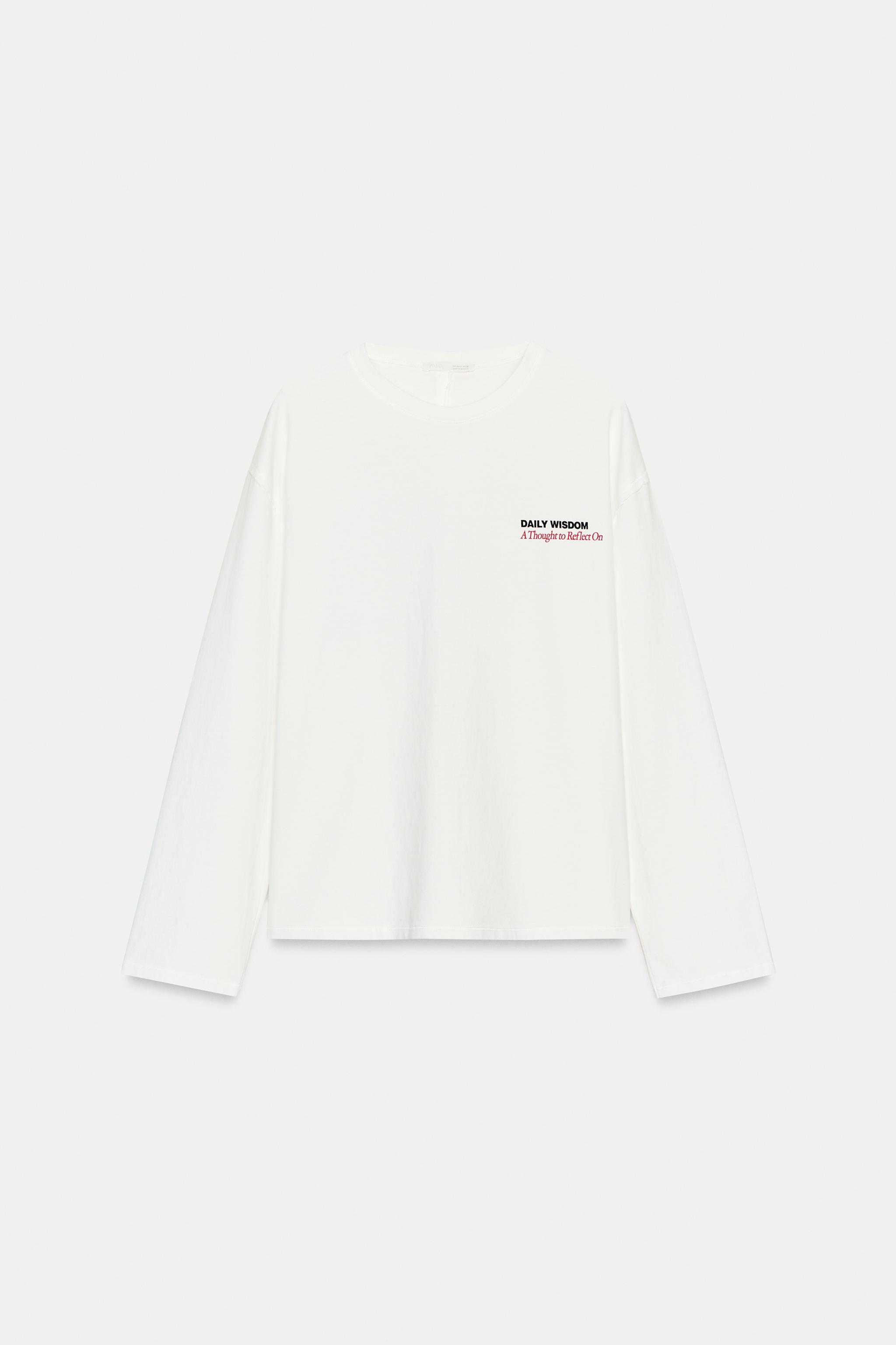 T-SHIRT INSCRIPTION MANCHES LONGUES